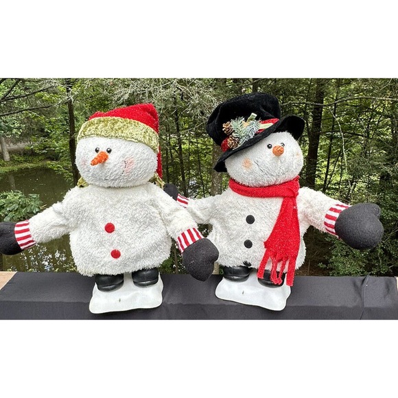 2 FIB Burton and Burton Snowmen 20” Tall - Couldn’t Get Them To Work. For Parts. - Picture 2 of 12